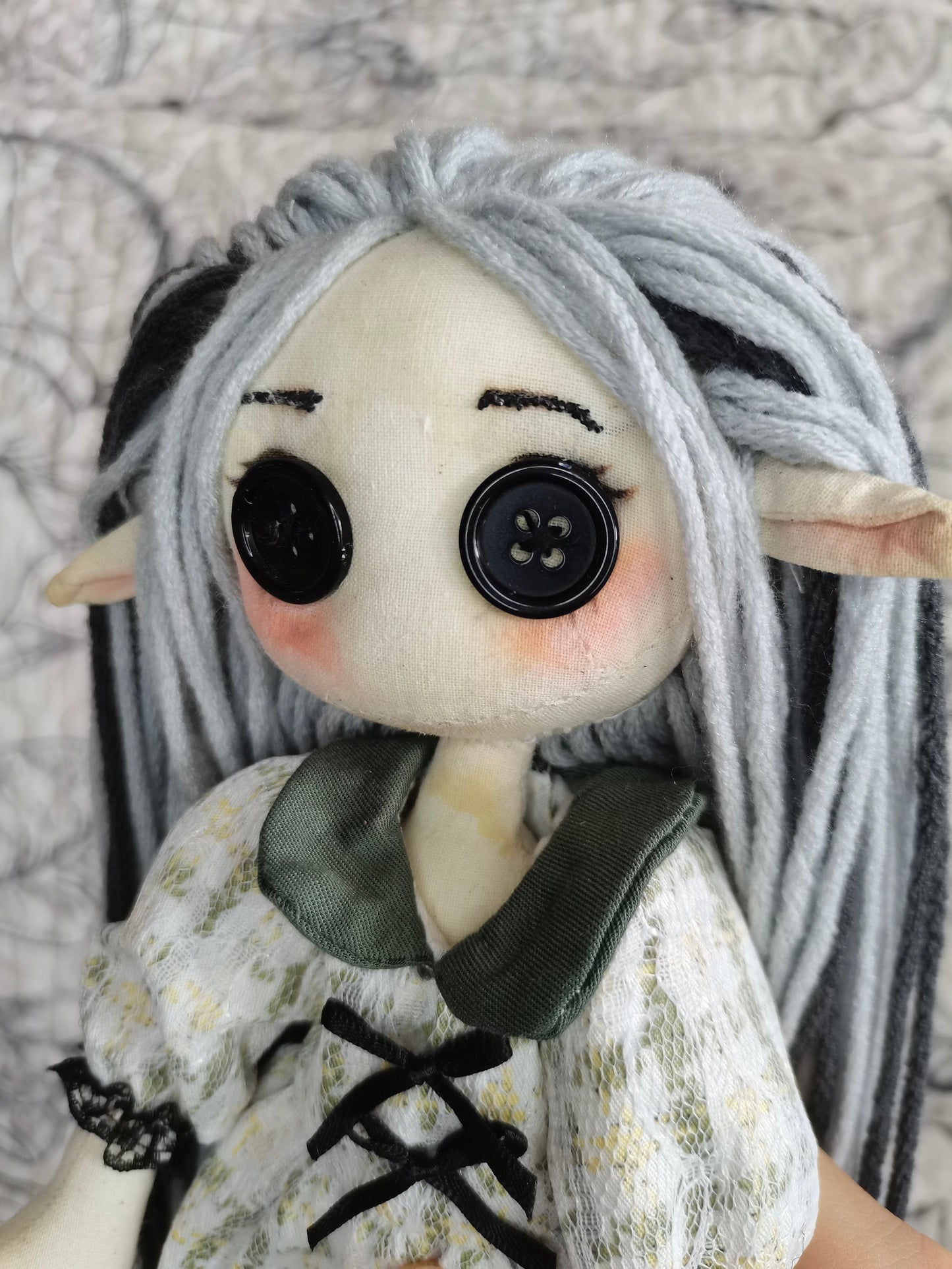 (Copy) handmade button-eye doll